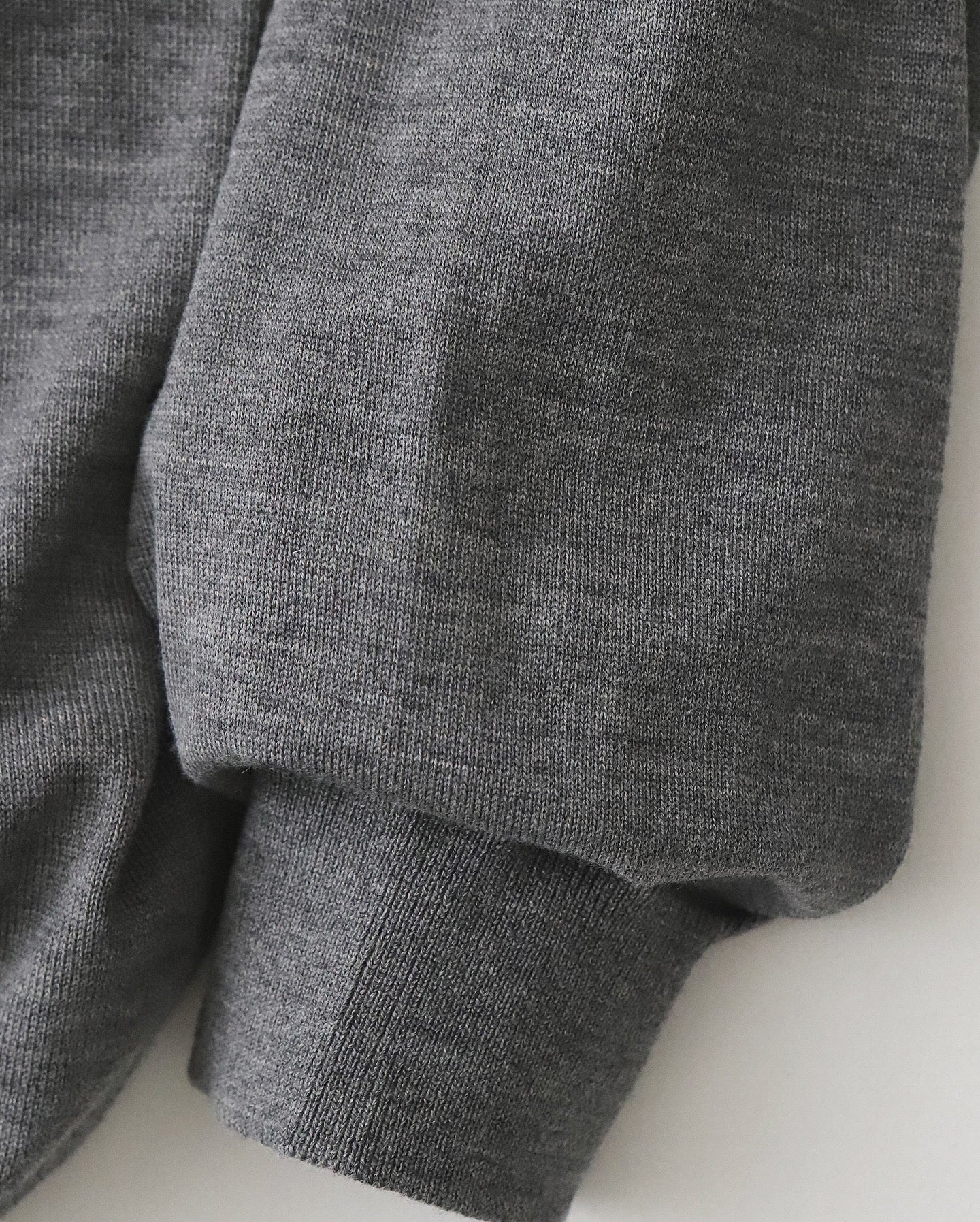 WOOL KNIT HENLEY NECK SWEATER