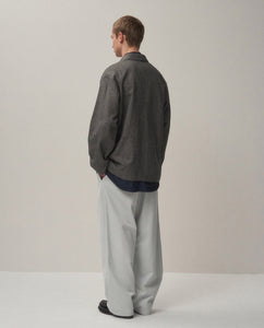 LINEN WOOL TWILL SHIRT JACKET