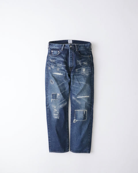 03SS JUNYA WATANABE MAN 数字 プリント パンツ poem SS03 Junya Watanabe “Numbers” Hand Painted Indigo Denim