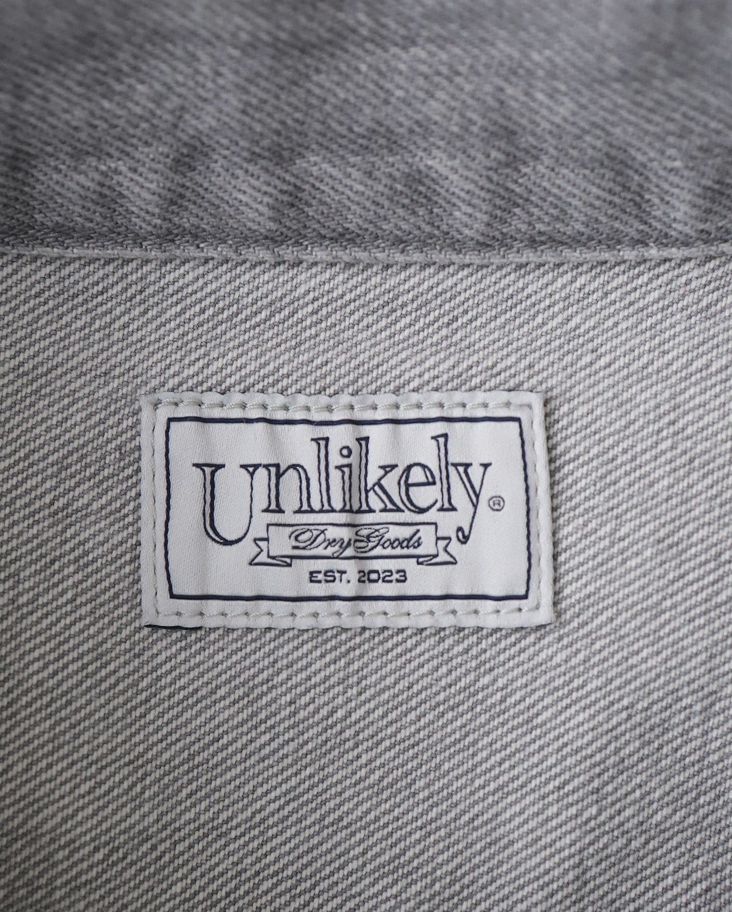 UNLIKELY TIME TRAVEL TRUCKER JACKET GRAY DENIM