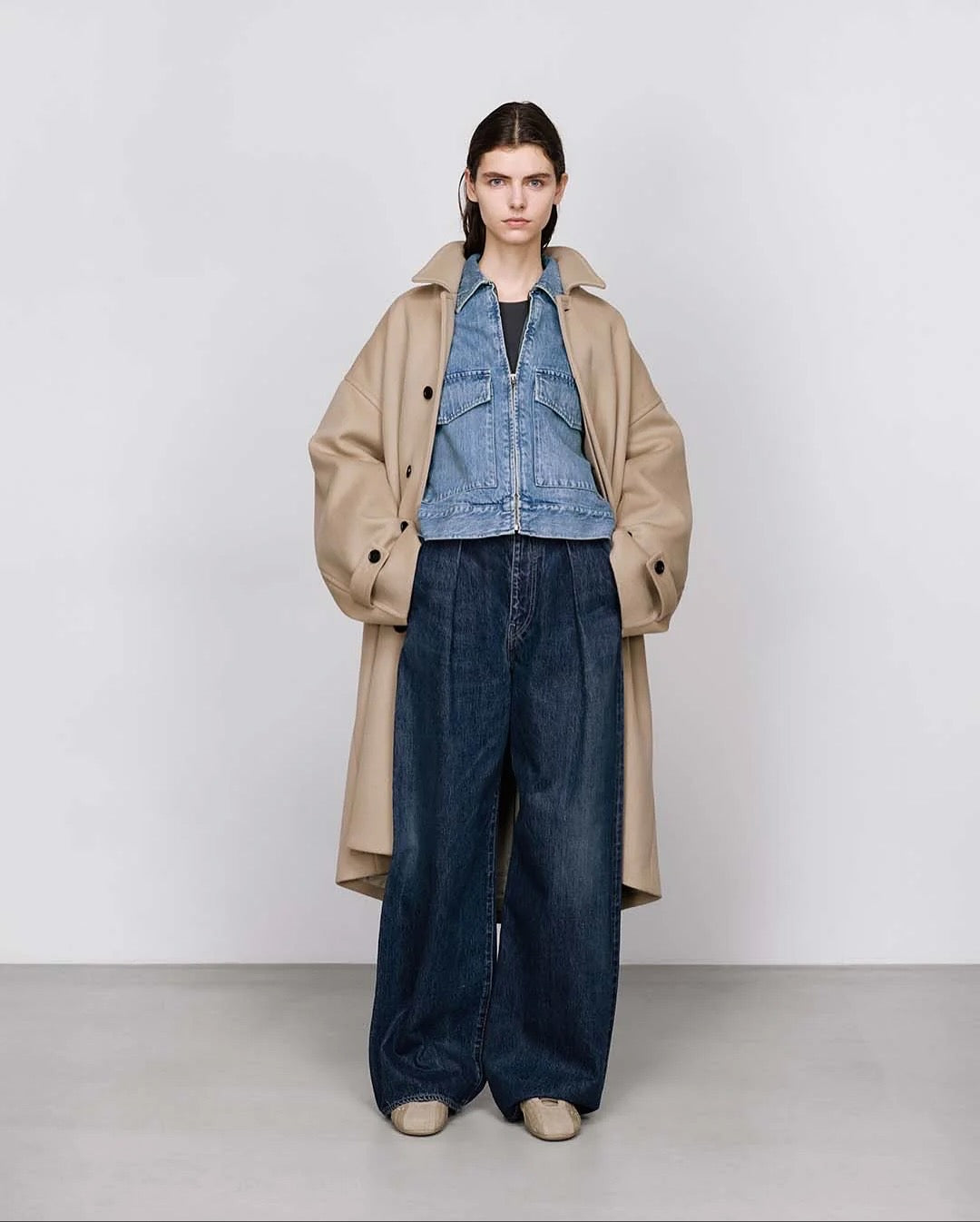 LIGHT MELTON OVERSIZED COAT（WOMEN）