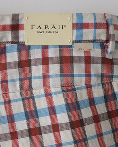 FARAH｜TWO-TUCK WIDE SHORTS / SOUVENIR CHECK