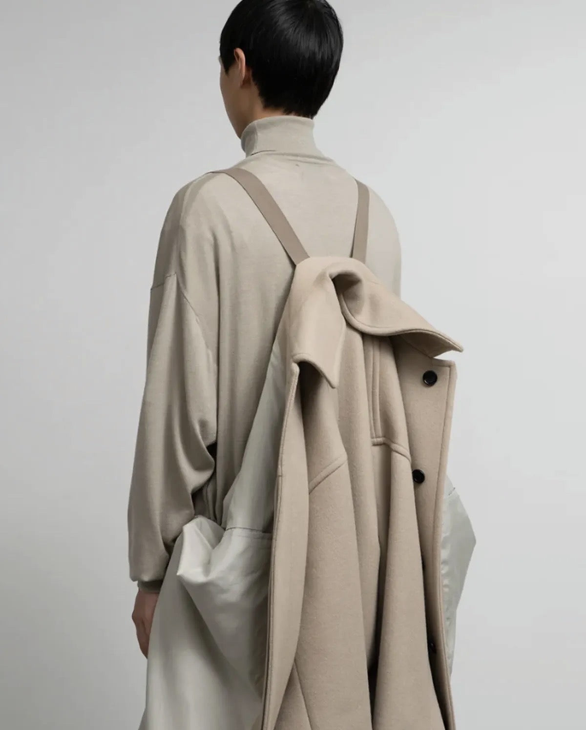 LIGHT MELTON OVERSIZED COAT