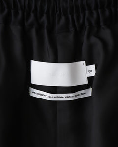 SILICON POPLIN TWO TUCK WIDE PANTS（WOMEN）