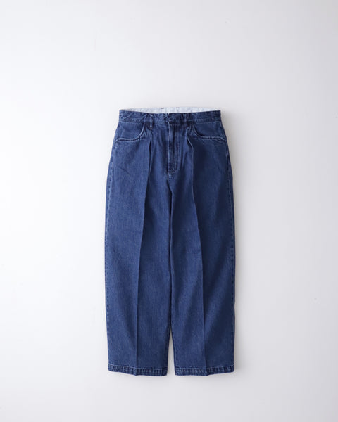 FARAH ONE-TUCK WIDE PANTS / DENIM – NCNR WEB STORE