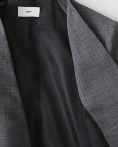 TECHNO WOOL ETERMIN COLLARLESS JACKET（WOMEN）