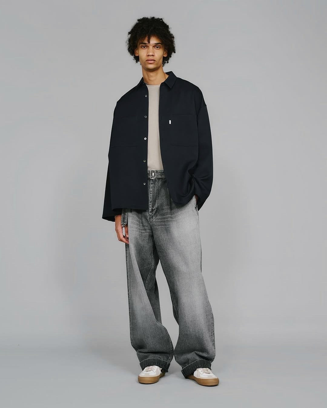 SCALE OFF WOOL BOX SHIRT