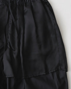 SILICON POPLIN TWO TUCK EASY PANTS