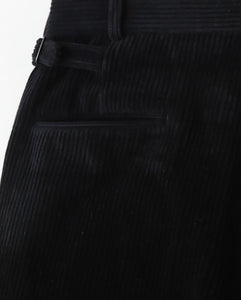 WOOL CORDUROY WIDE TAPERED TROUSERS