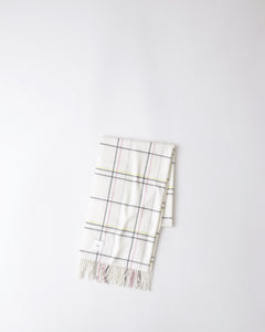 LAMBS WOOL CHECK STOLE