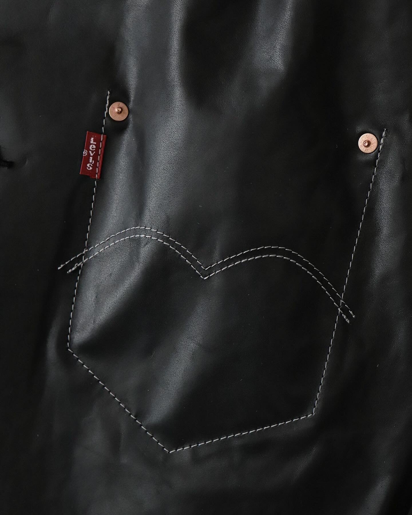 LEVI'S RED LEATHER COAT JACKET