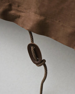 BACK SATIN LINEN CUPRO SHORT MODS COAT
