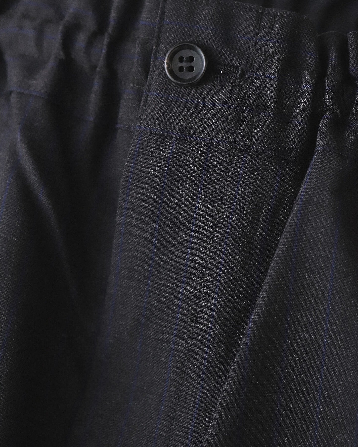 COMME des GARCONS HOMME DEUX WOOL TROPICAL STRIPE EASY TROUSERS