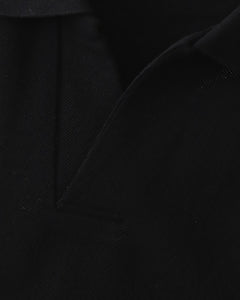 COTTON PIQUE JERSEY L/S SKIPPER POLO