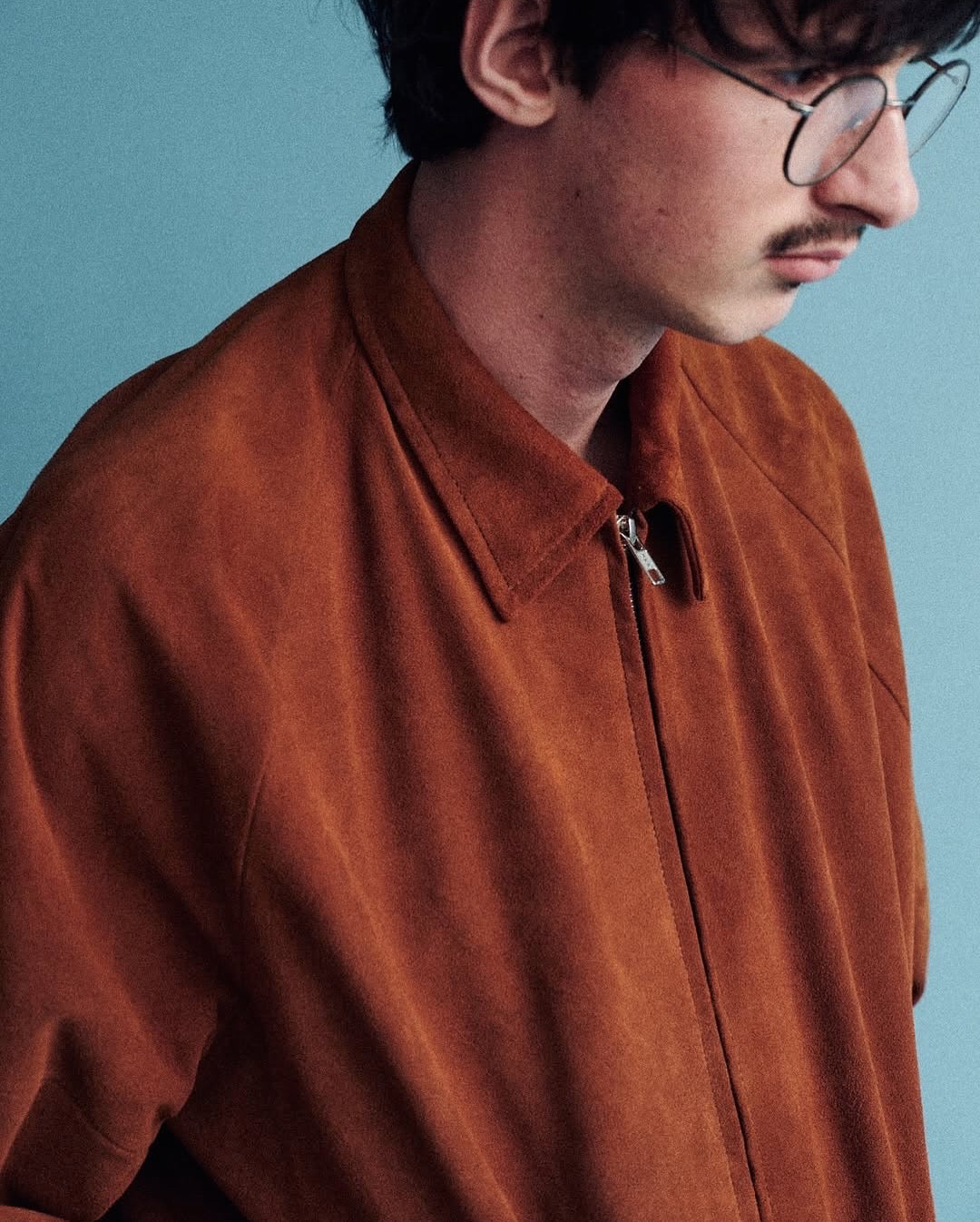 GOAT SUEDE ZIP UP BLOUSON