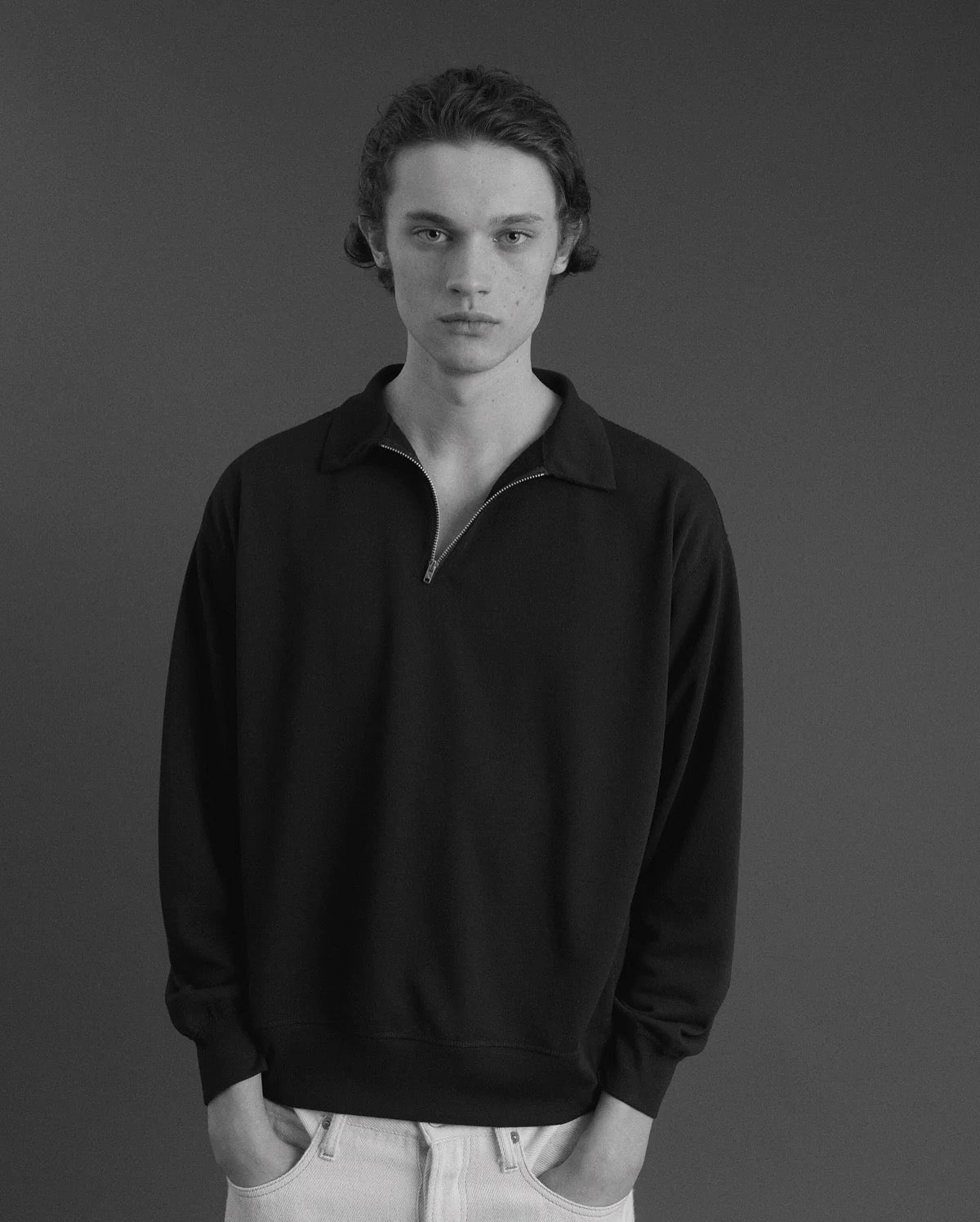 HALF ZIP LONG SLEEVE SHIRT