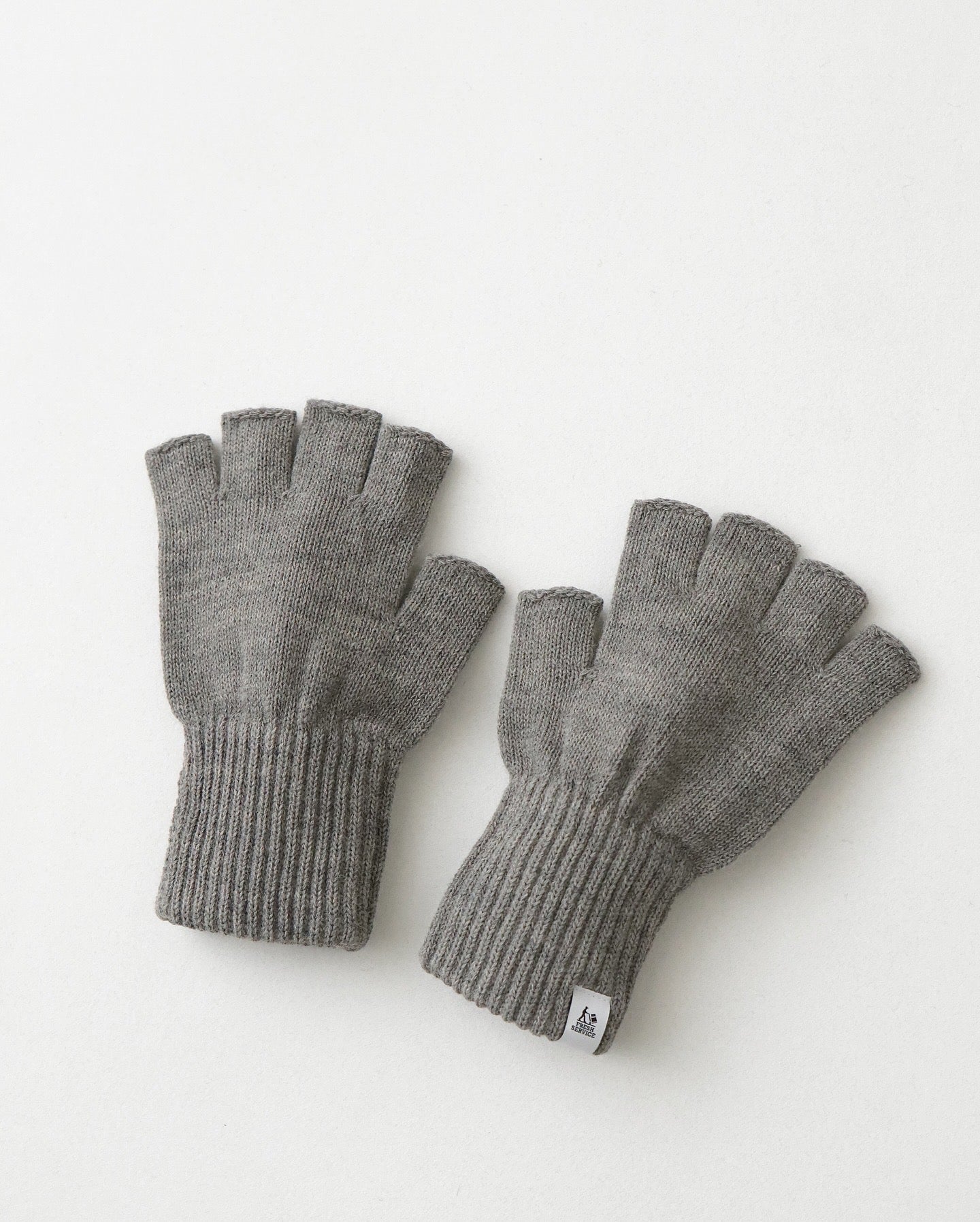 THERMAL RIB KNIT FINGERLESS GLOVES