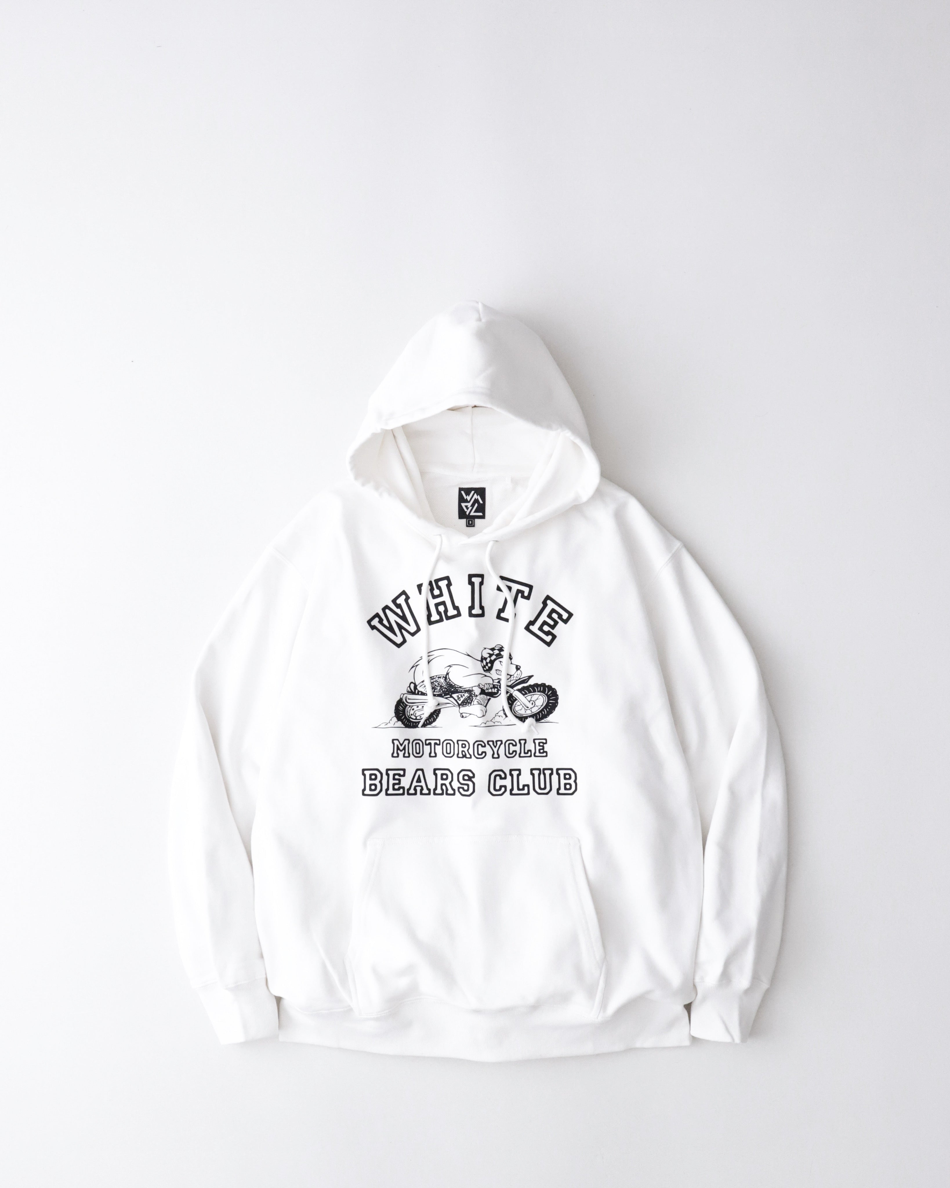 WHITE MOTORCYCLE BEARS CLUB HOODIE