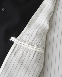 FULLED WOOL GABARDINE OVERSIZED BAL COLLAR COAT