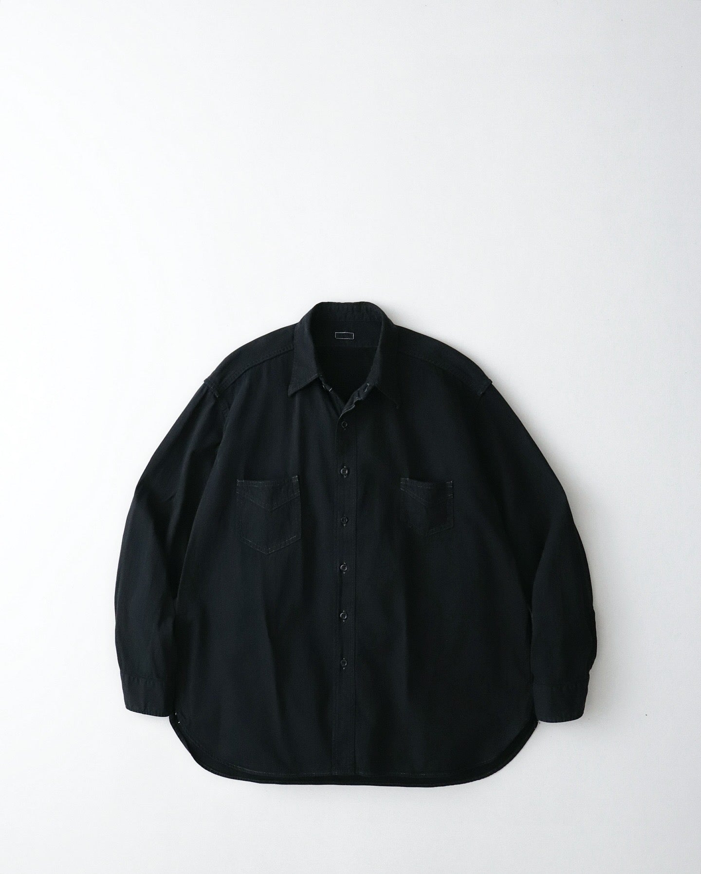 BLACK DYED DENIM SHIRT