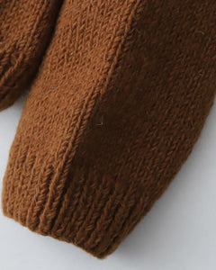 MOO PING BROWN SWEATER BY MACMAHON KNITTING