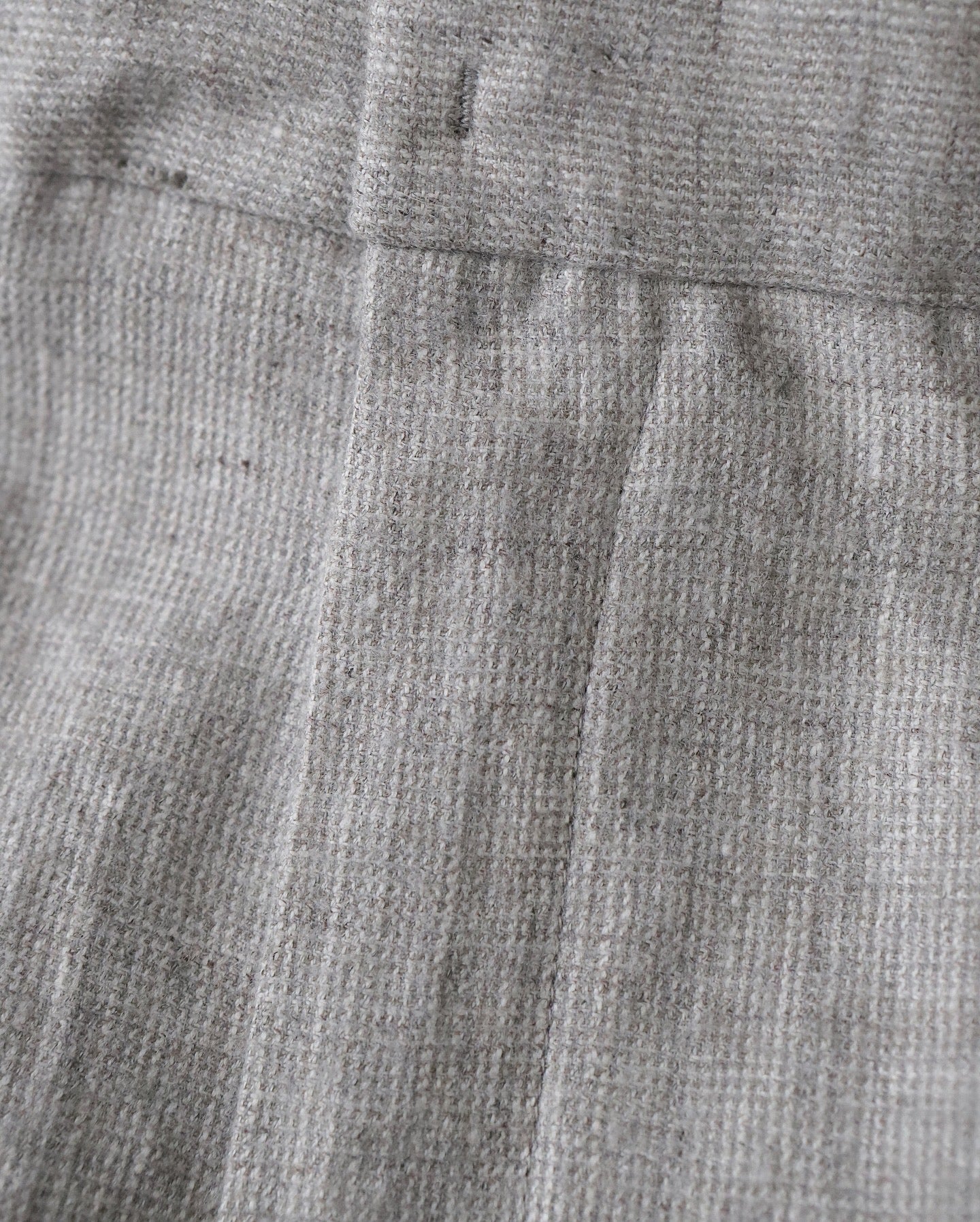 LINEN WOOL TWILL TUCKED EASY PANTS（WOMEN）