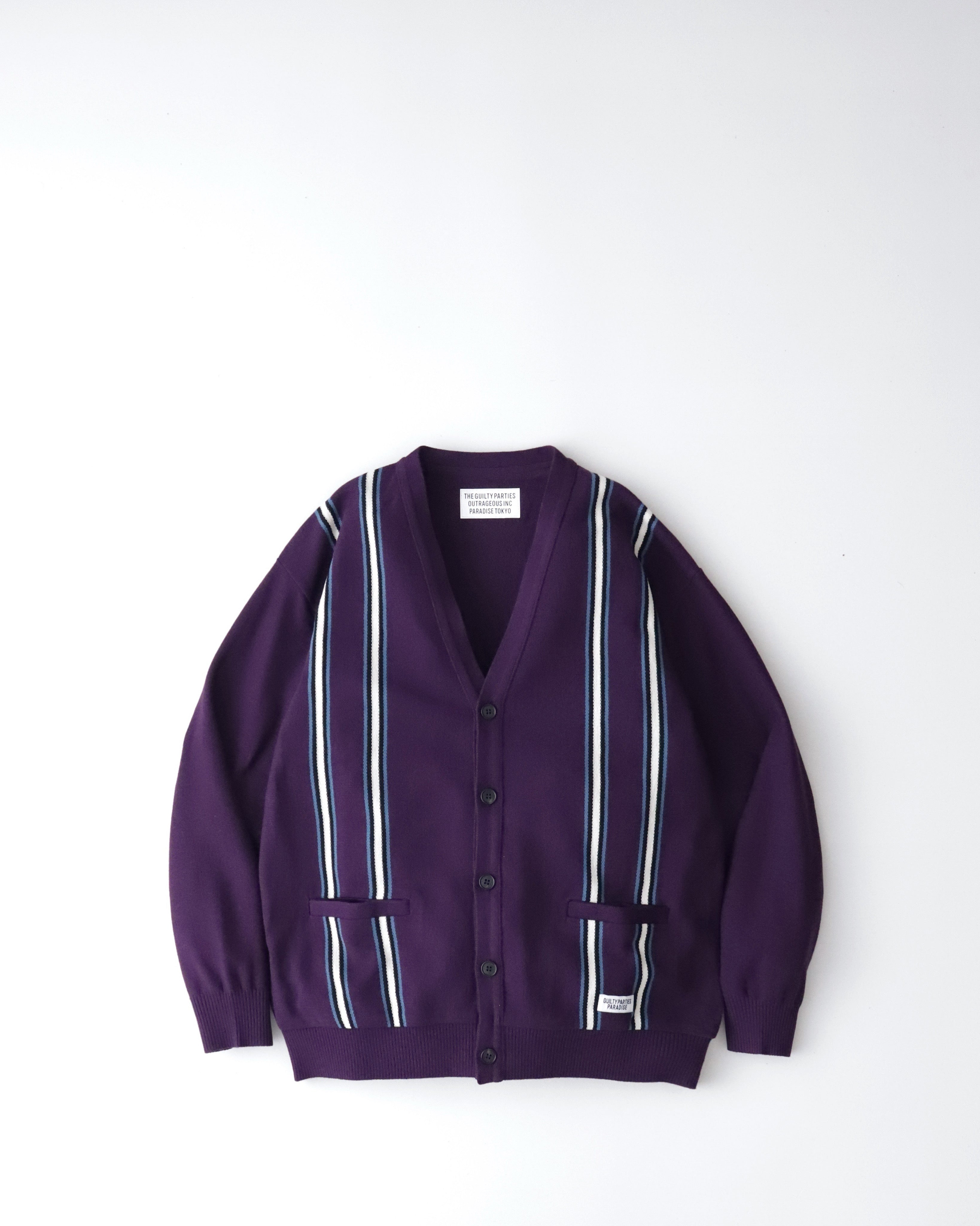 WACKO MARIA STRIPED JACQUARD KNIT CARDIGAN – NCNR WEB STORE