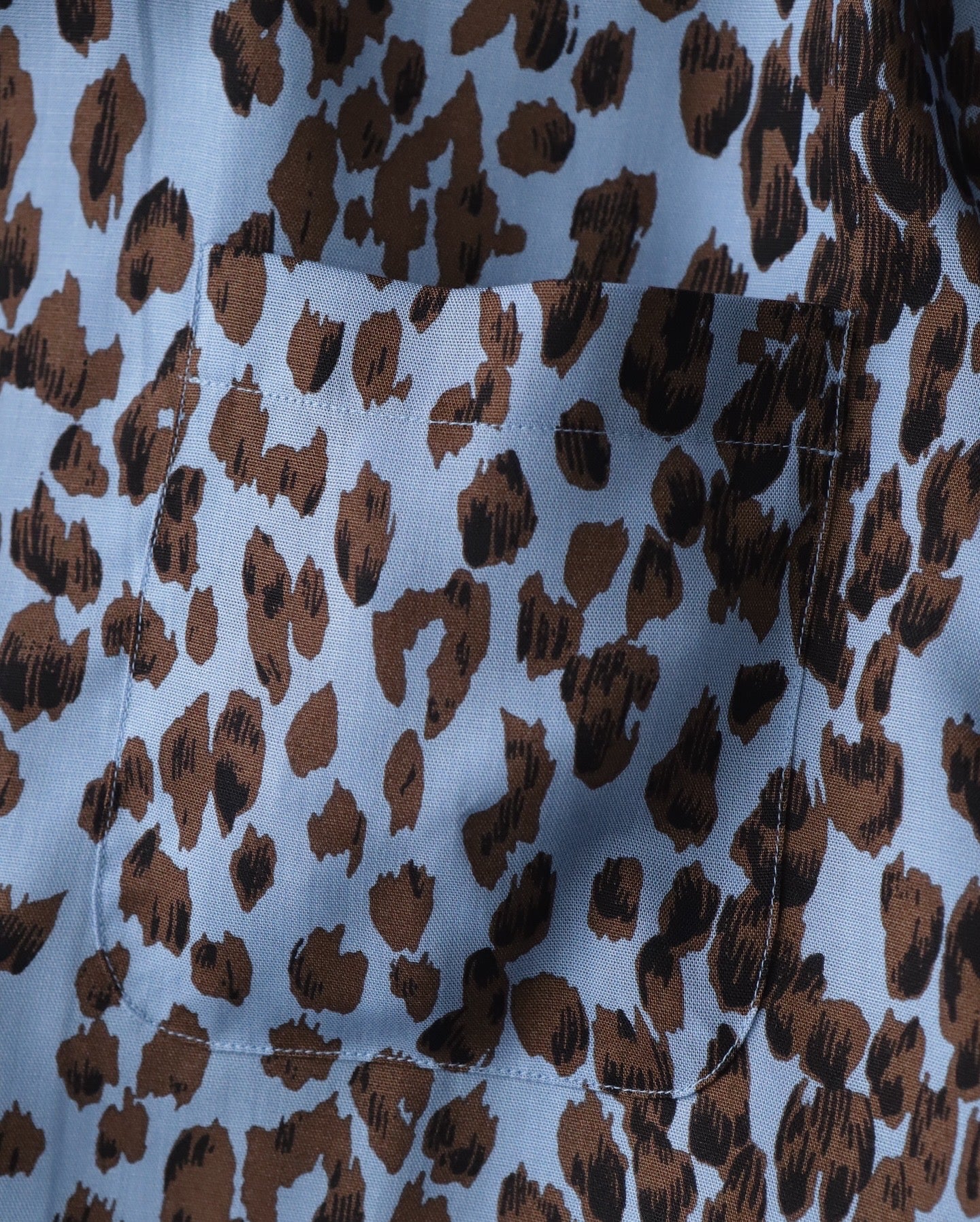 LEOPARD OPEN COLLAR SHIRT