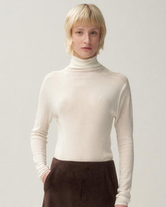 ROYAL WOOL CIRCULAR RIB TURTLENECK SWEATER（WOMEN）