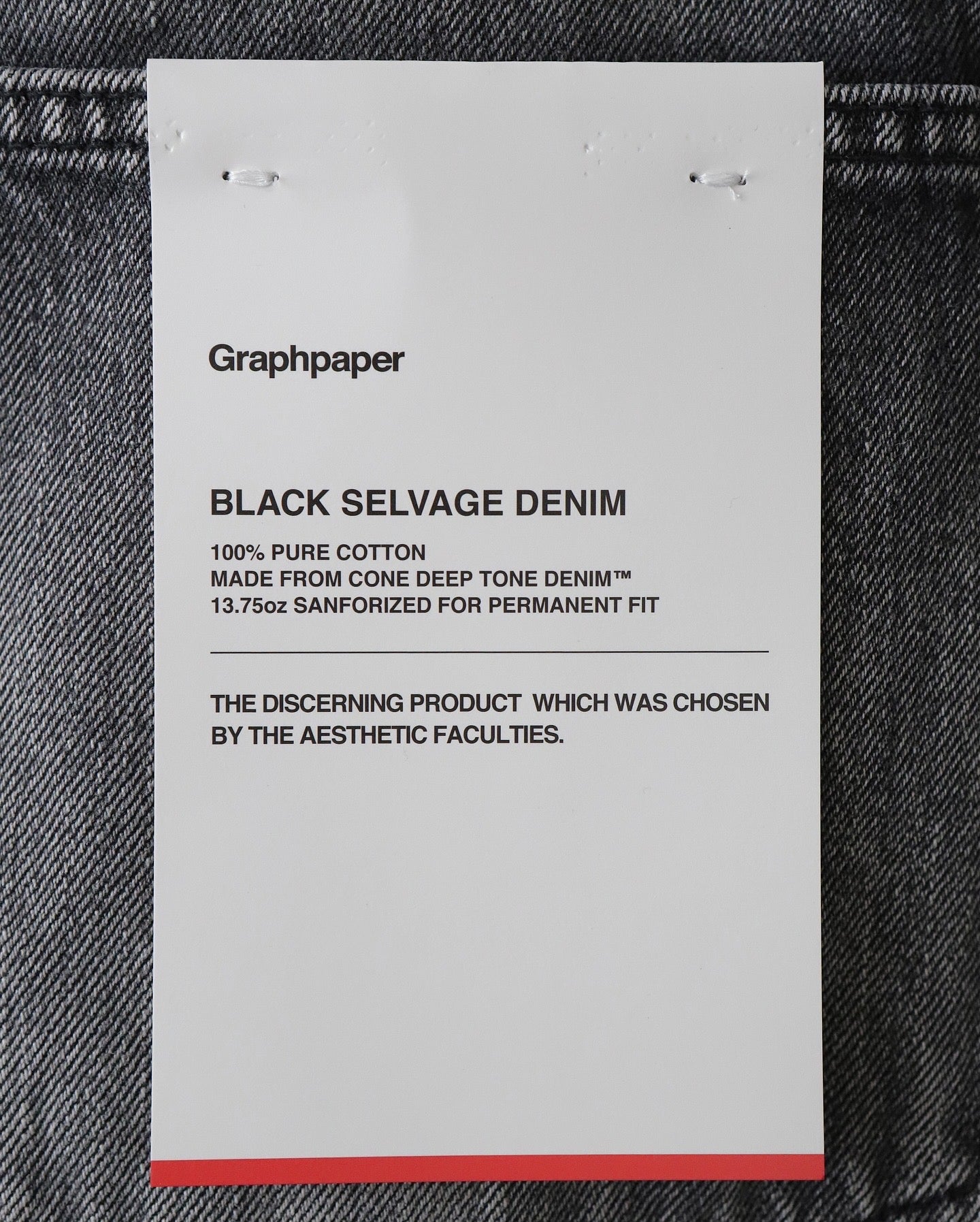SELVAGE DENIM FIVE POCKET TAPERED PANTS