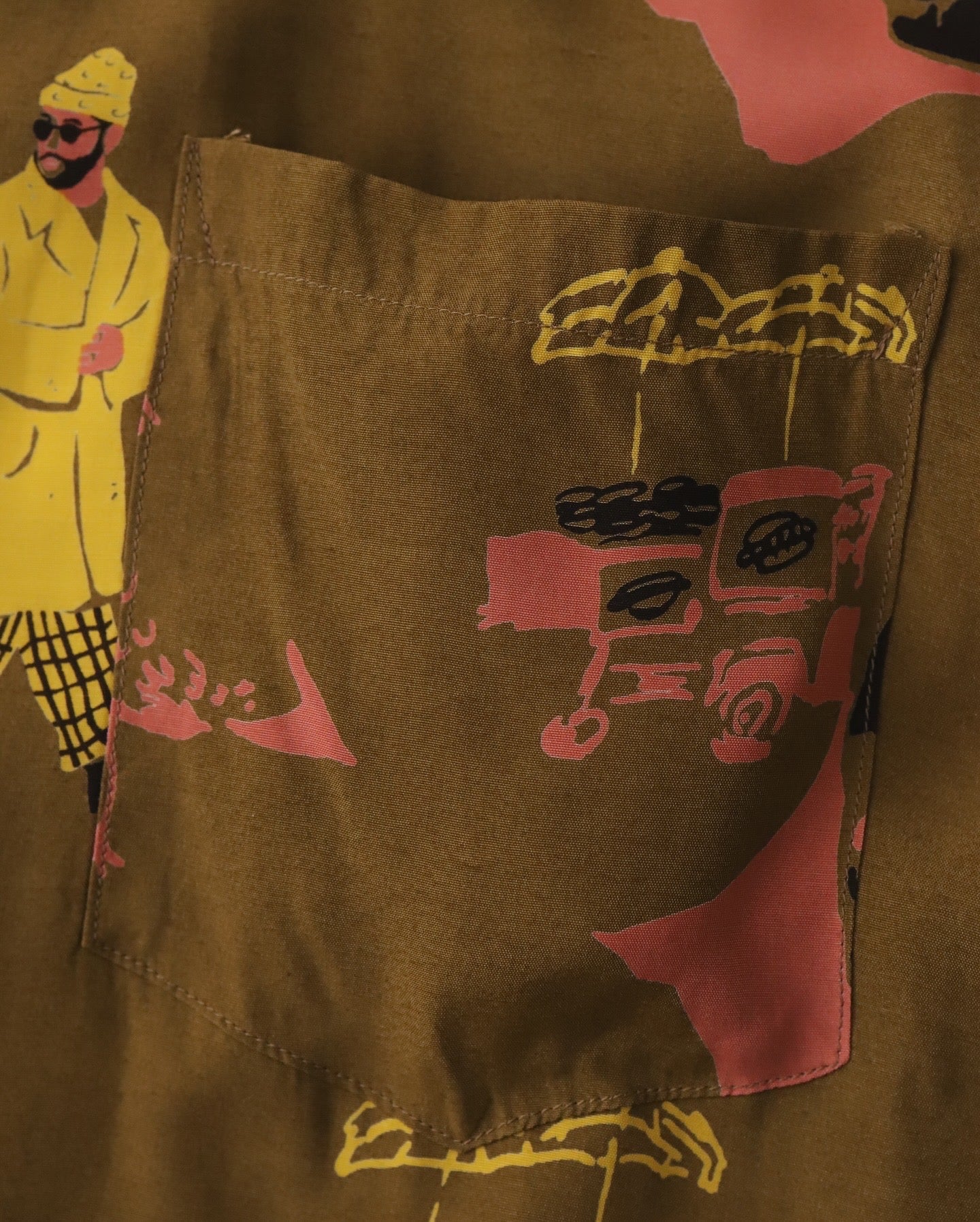 SOUVENIR SHIRT LOS ANGELES BROWN
