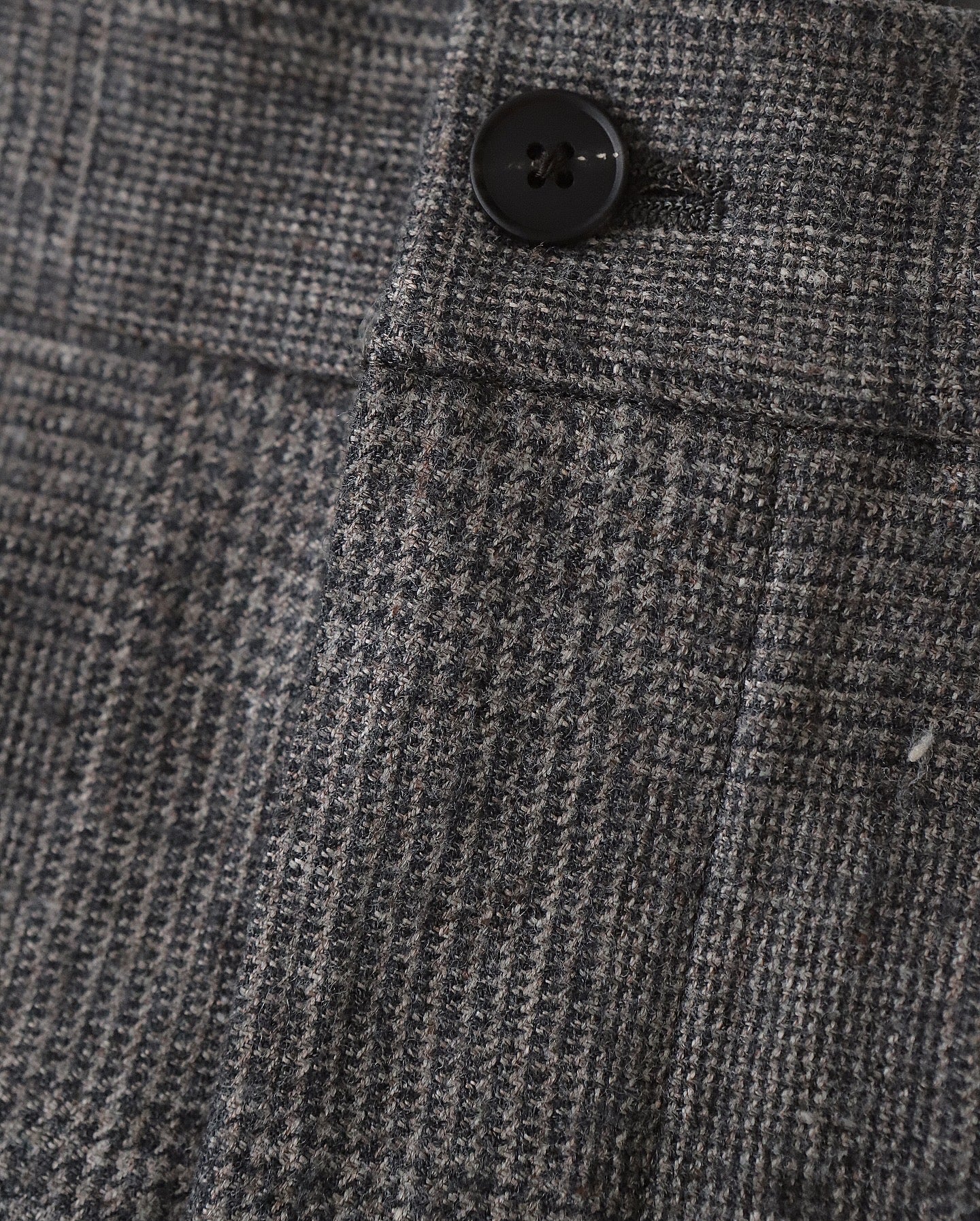 LINEN WOOL TWILL LOOSE FIT PANTS