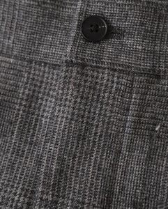 LINEN WOOL TWILL LOOSE FIT PANTS