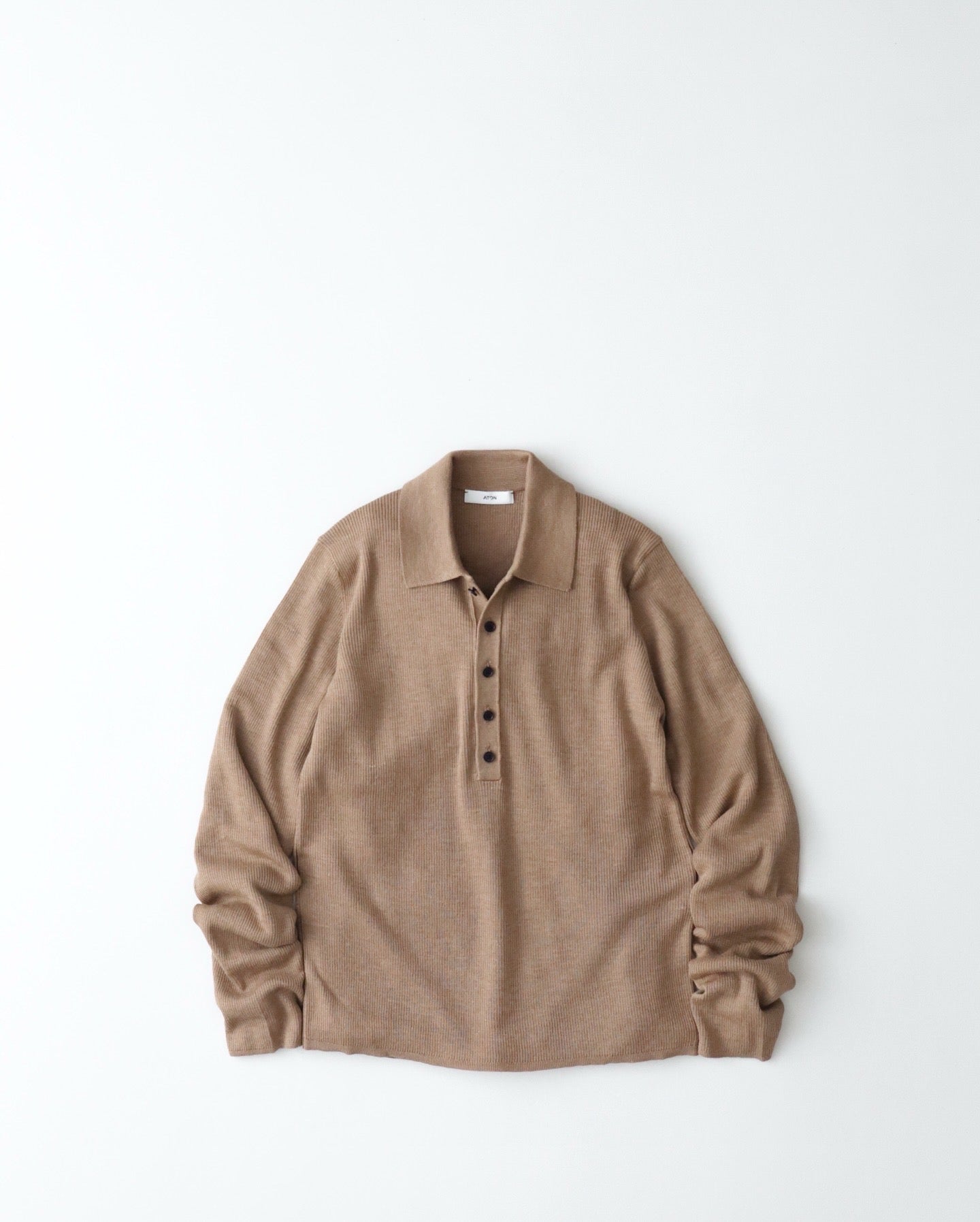 RAMIE WOOL RIB | RIB POLO SWEATER（WOMEN）