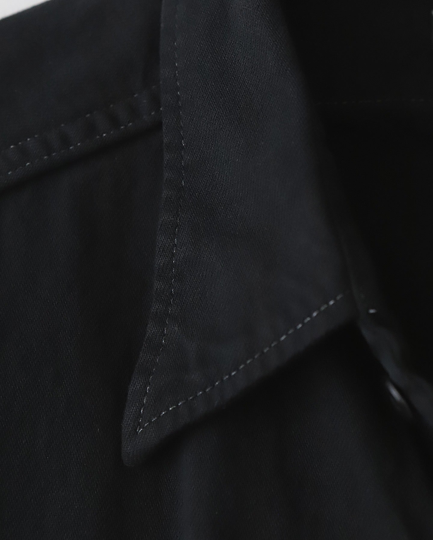BLACK DYED DENIM SHIRT