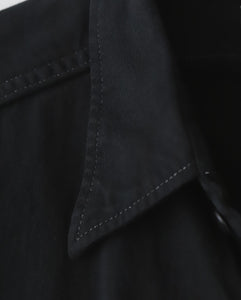 BLACK DYED DENIM SHIRT