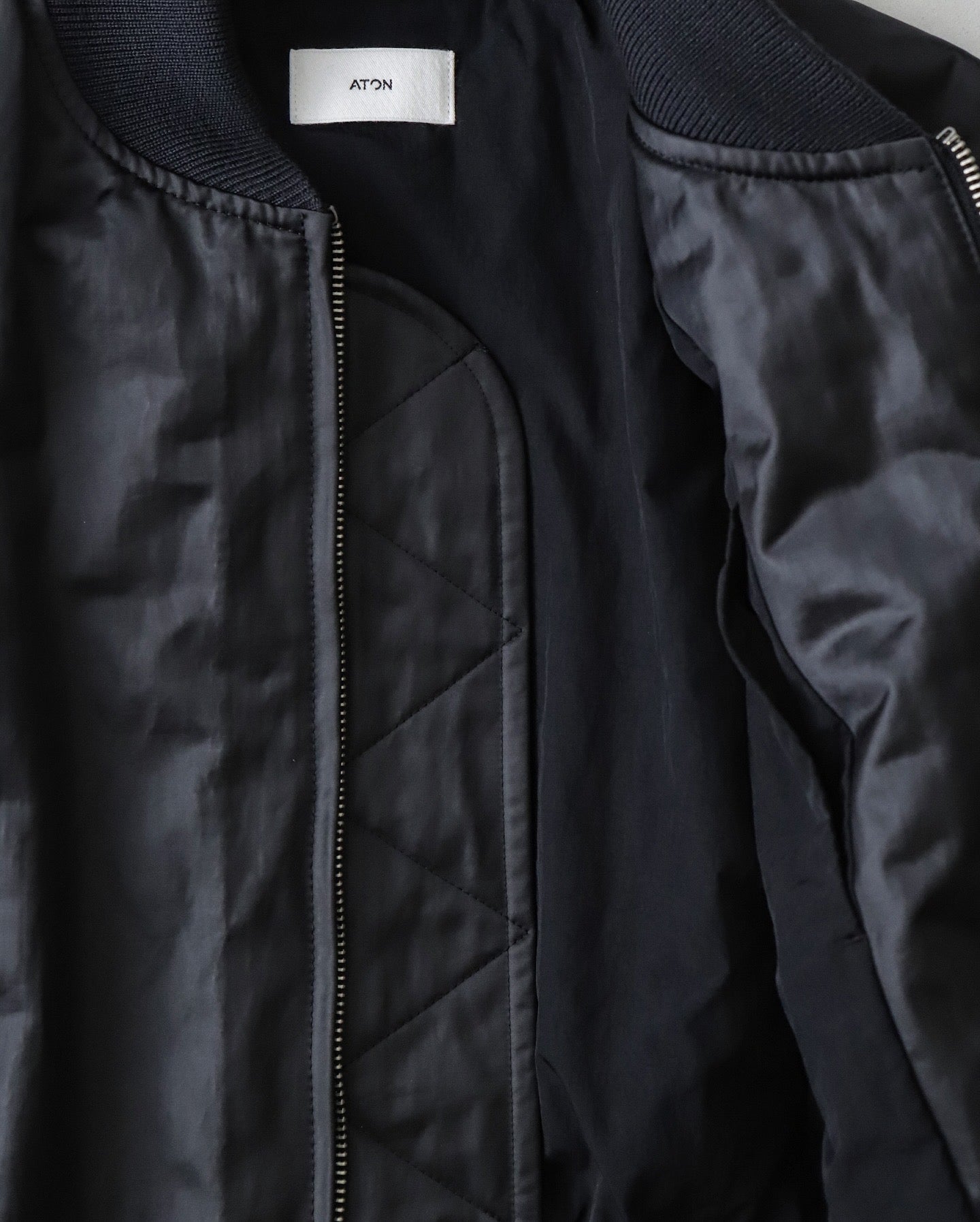 COWHIDE NYLON CROPPED JACKET MA-1（WOMEN）