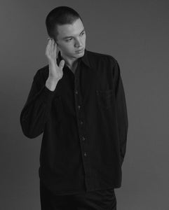 BLACK DYED DENIM SHIRT