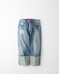 eYe JUNYA WATANABE MAN LEVI'S TURN-UP PATCH WORK DENIM PANTS