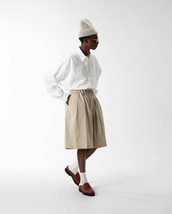 CIRCULAR SHORT PANTS LIGHT BEIGE