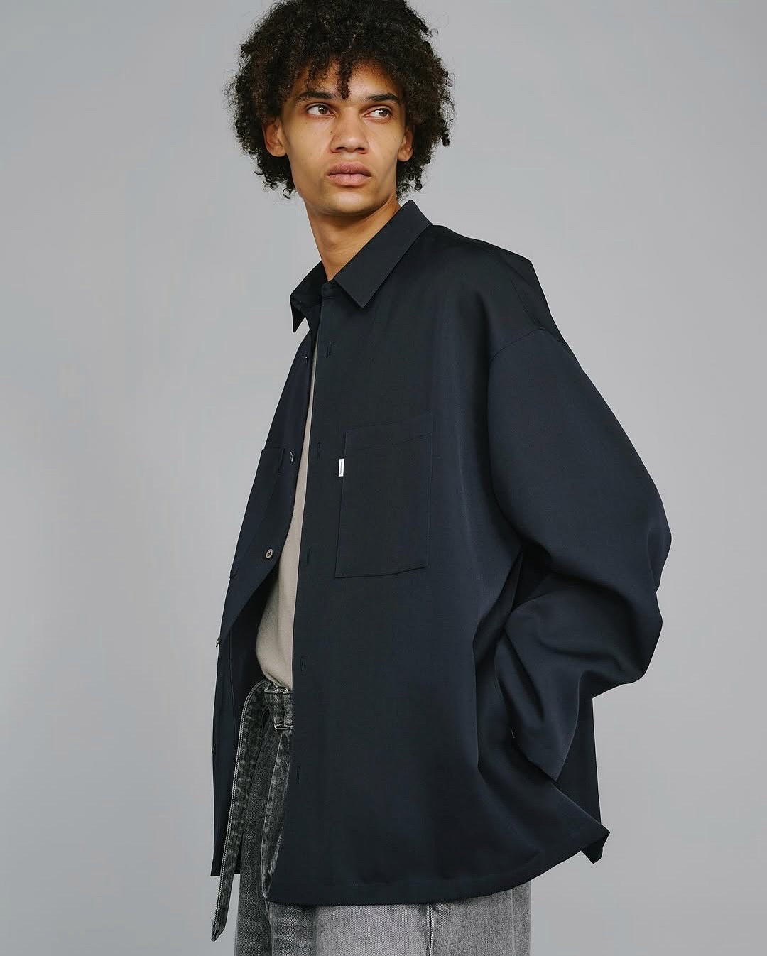 SCALE OFF WOOL BOX SHIRT