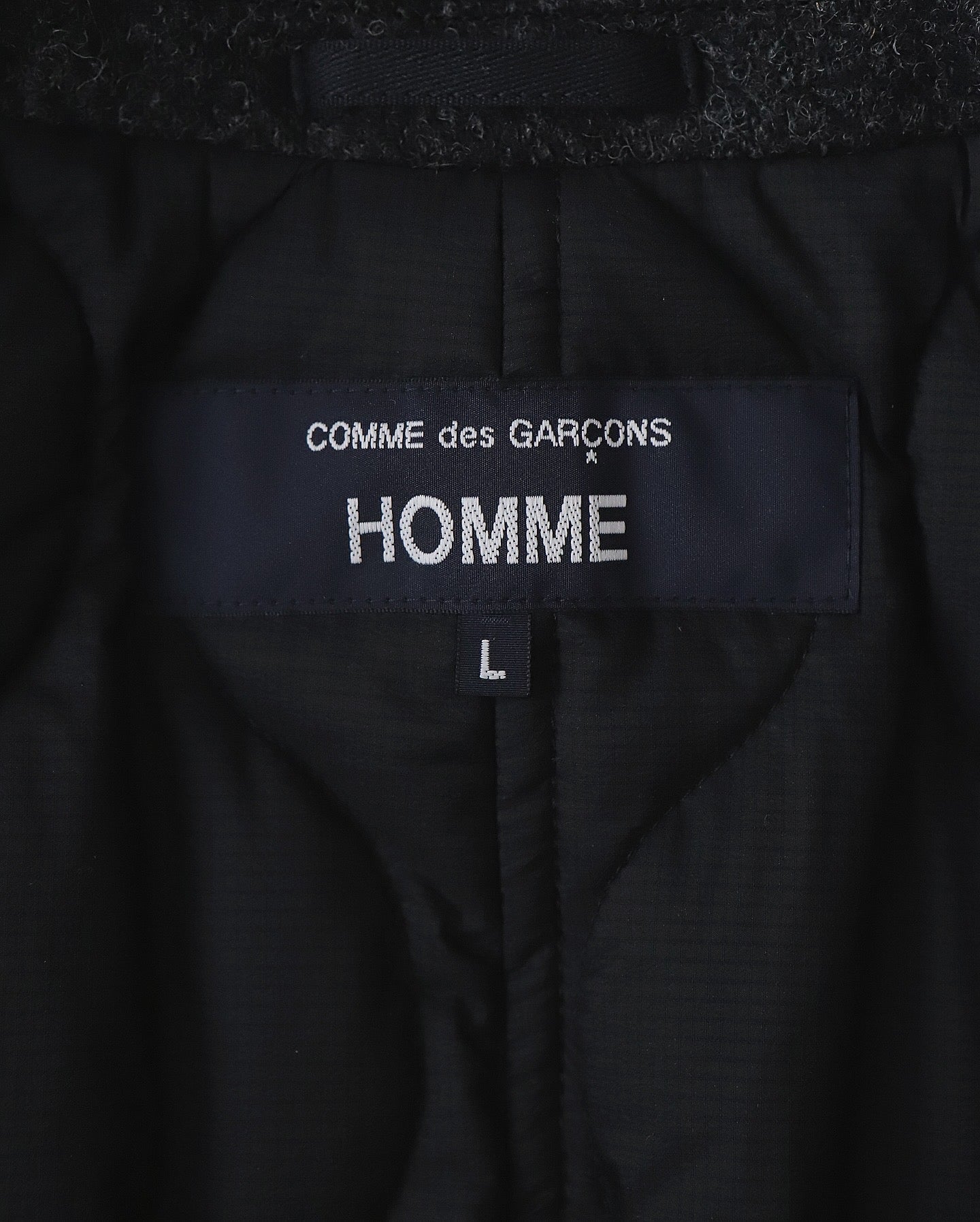 WOOL TWEED HERRINGBONE 3B QUILTED LINING JACKET