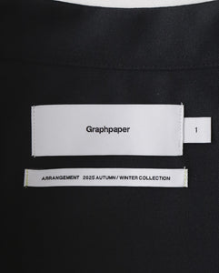 TECHNO WOOL TROPICAL OVERSIZED BAND COLLAR SHIRT