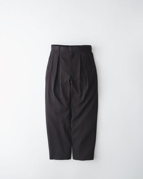 The CLASIK INVERTED PLEATS TROUSER｜WASHED WOOL GABADINE – NCNR