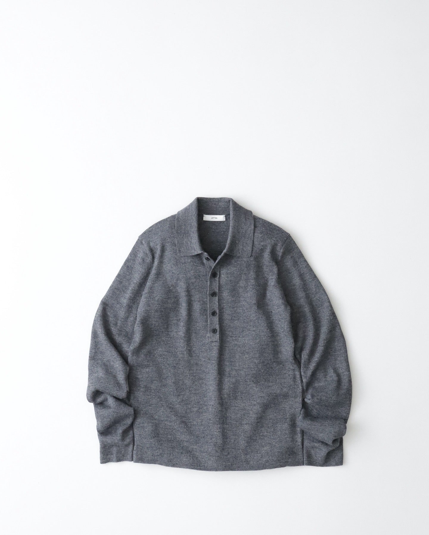 RAMIE WOOL RIB | RIB POLO SWEATER（WOMEN）