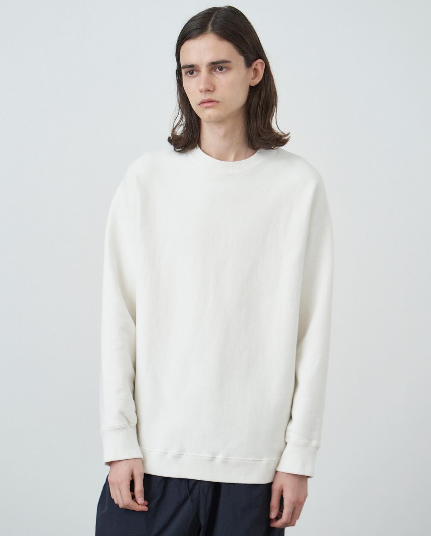 GARMENT DYE URAKE OVERSIZED SWEAT SHIRT