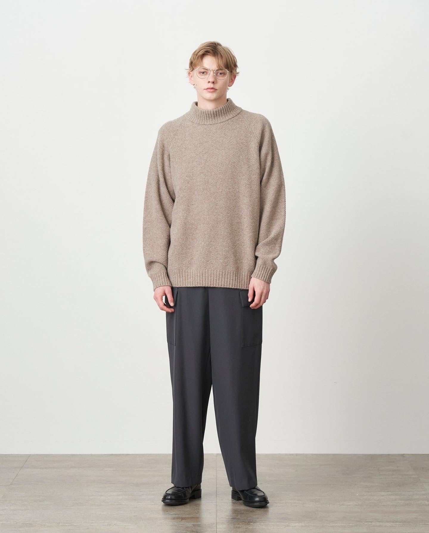 WOOL KANOKO MOCKNECK SWEATER