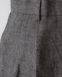 LINEN WOOL TWILL LOOSE FIT PANTS