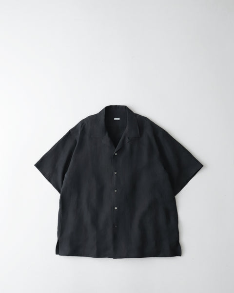 定価7.3万 A.PRESSE シルクコットン シャツ 黒 サイズ1 736DC73D-29F3-43B6-A9DB-
