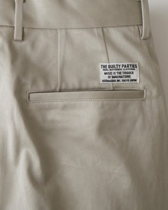 DOUBLE PLEATED CHINO TROUSERS